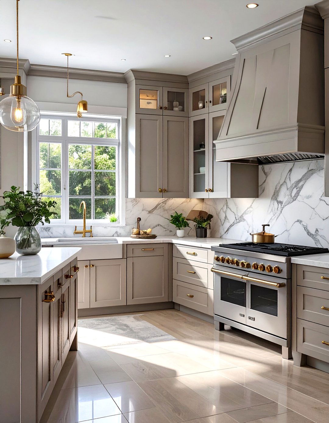 Warm Greige Small Kitchen - 30 small kitchen color ideas