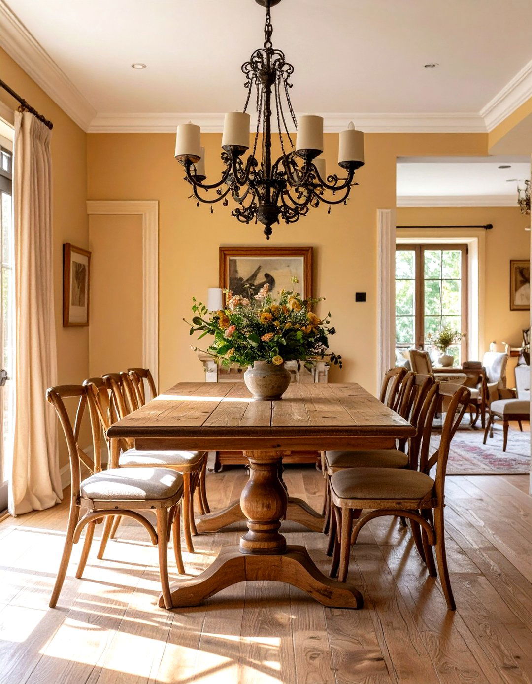 Warm Honey Toned Dining Area - 30 house paint color ideas