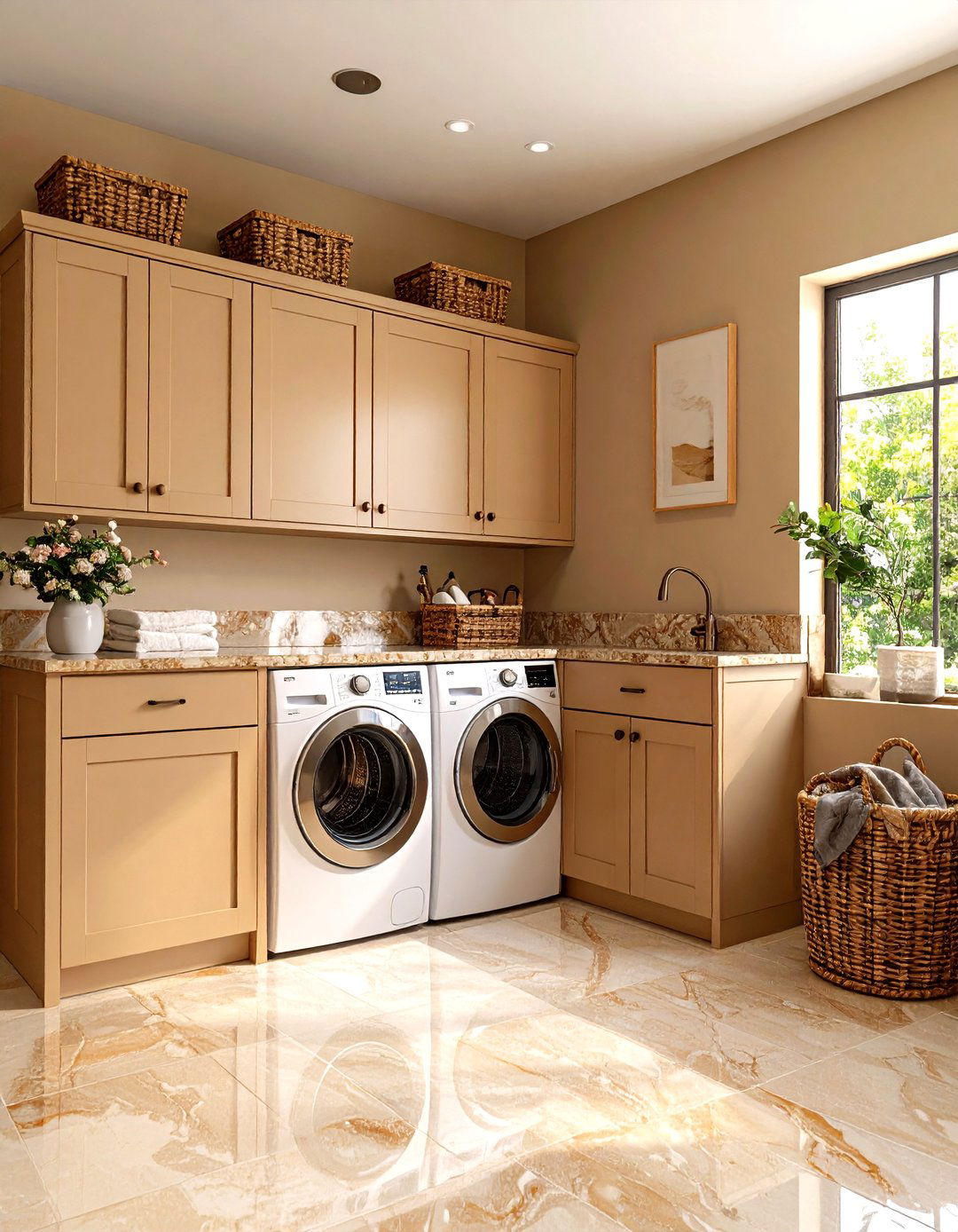 Warm Taupe Laundry Room - 30 laundry room paint ideas