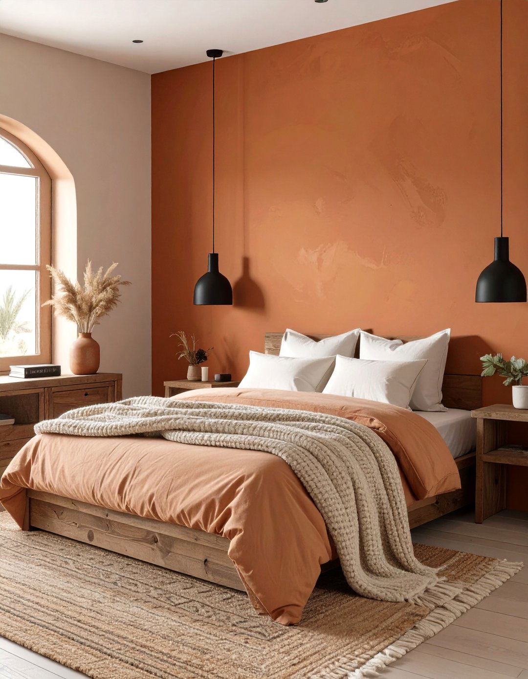 Warm Terracotta Bedroom - 30 color ideas for bedroom