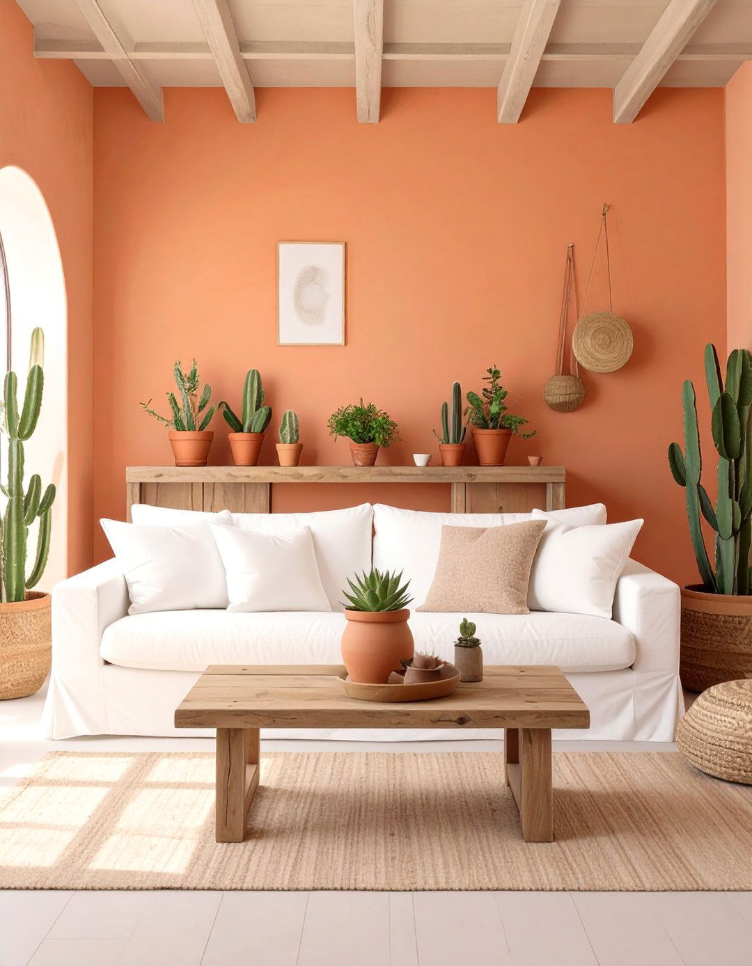 Warm Terracotta Living Room - 30 color ideas for living room