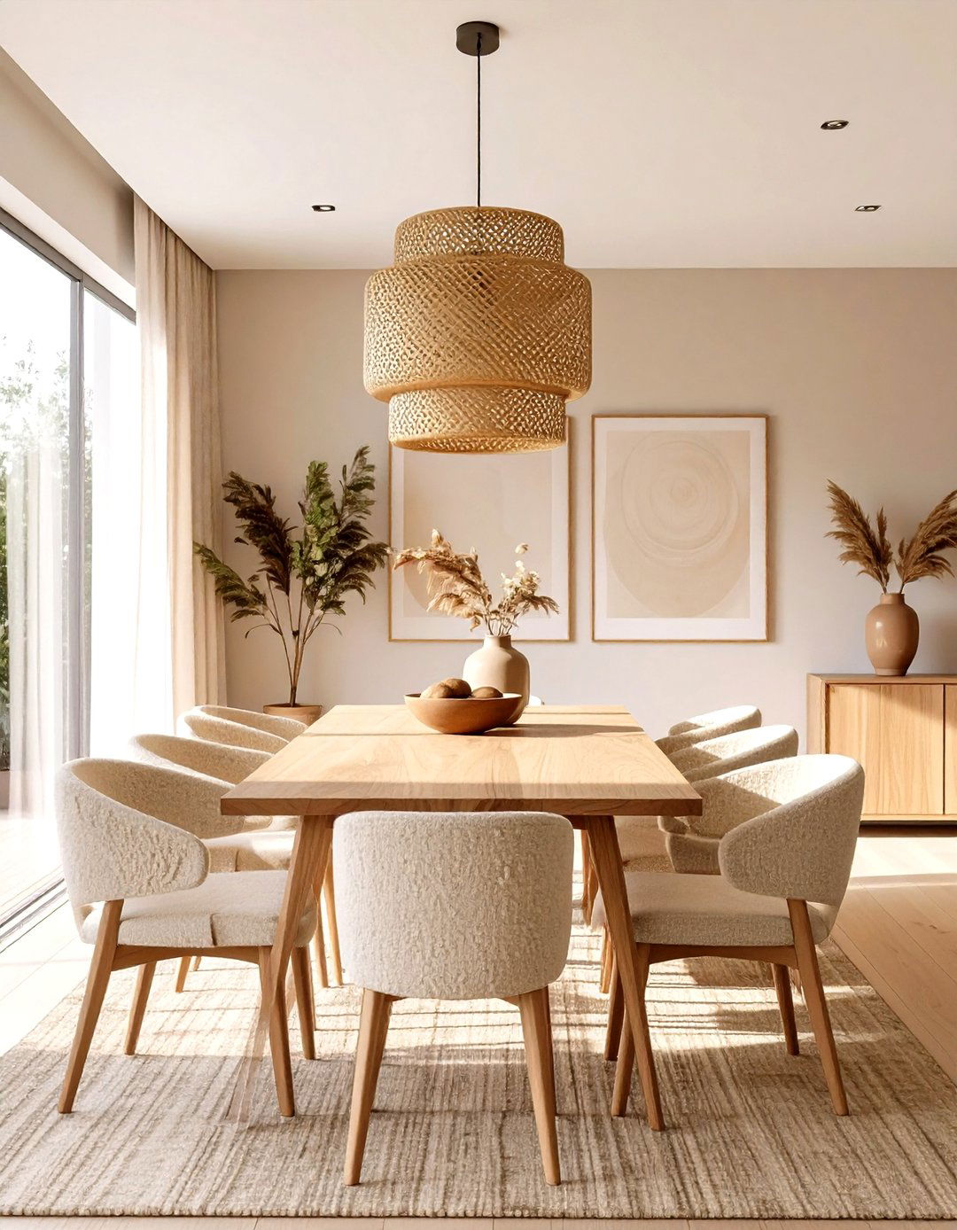 Warm Tonal Minimalist Dining Area - 30 interior design for a minimalist home ideas