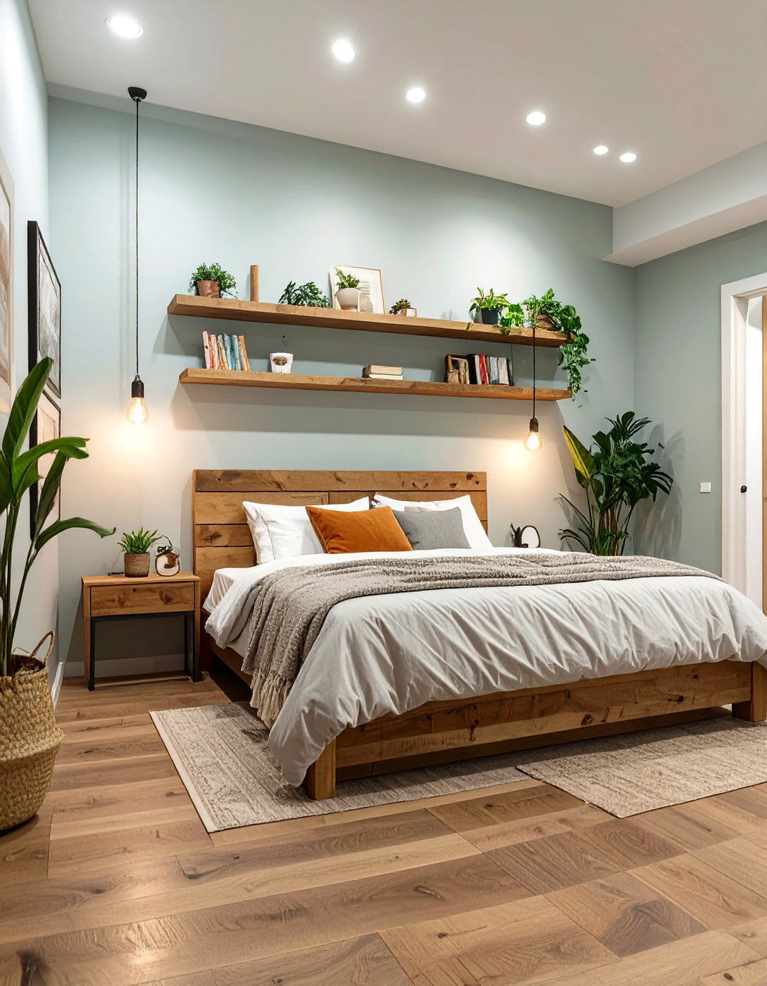 Warm Wood Accents Bedroom - 30 basement bedroom ideas on a budget