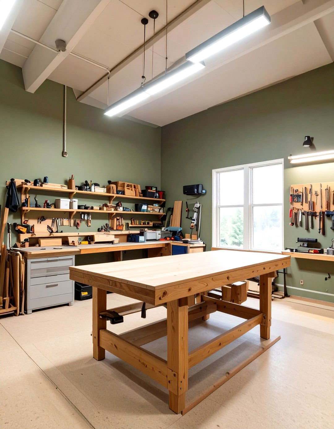 Warm and Inviting Woodworking Shop - 30 garage painting ideas
