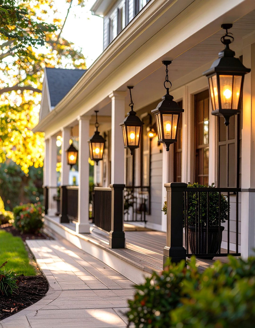 Warm and Welcoming Porch Sconces - 30 front yard lighting ideas