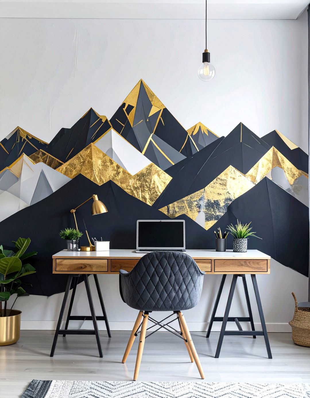 Washi Tape Wall Mural - 30 diy wall decor ideas
