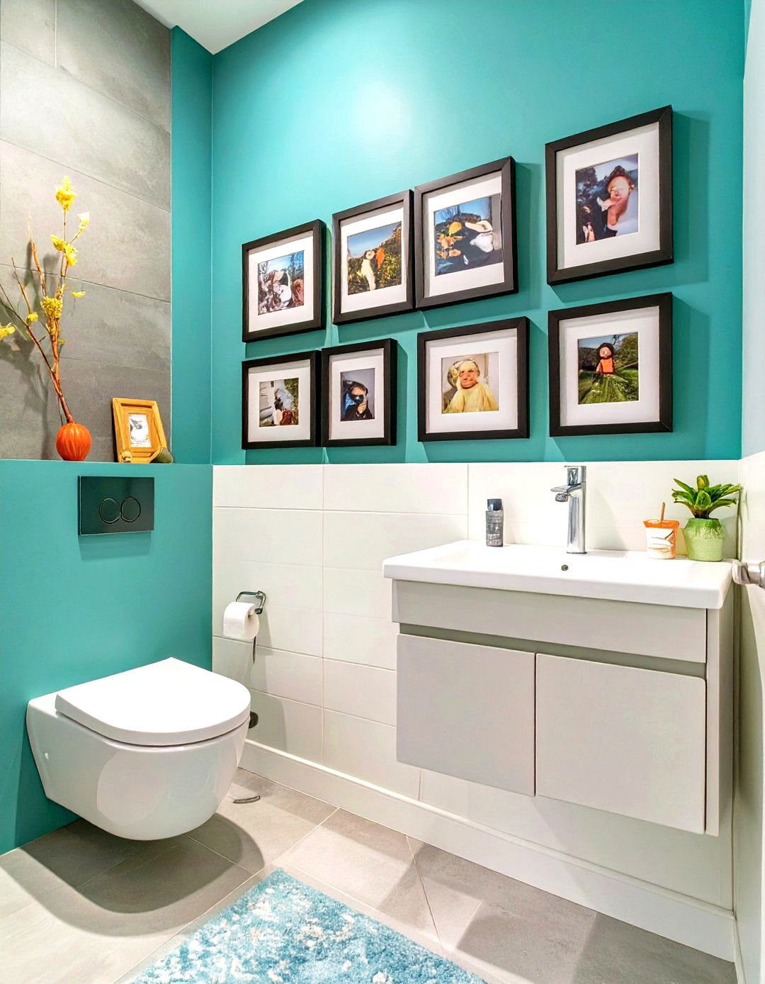 Water Closet with Gallery Wall - 30 water closet ideas