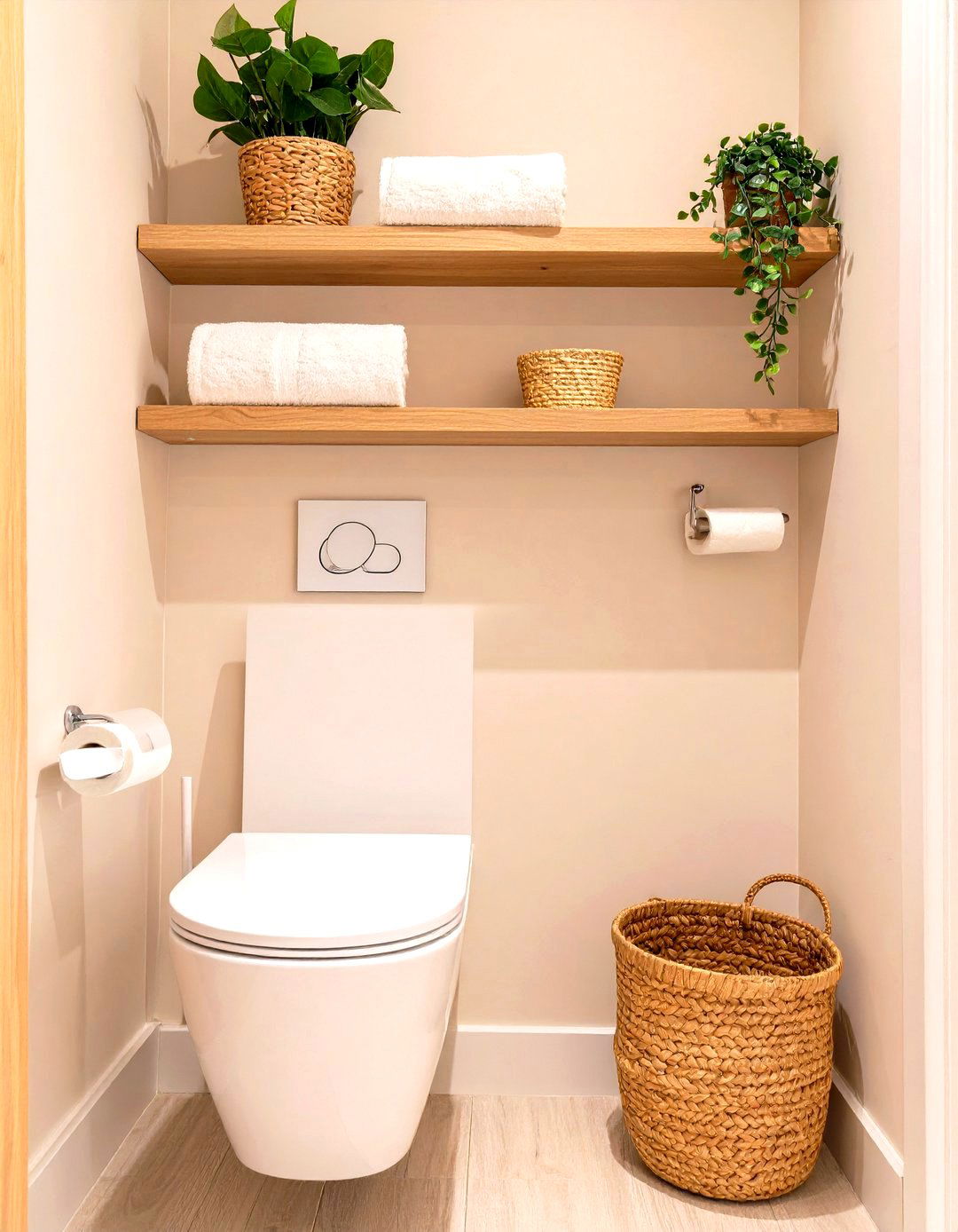 Water Closet with Open Shelving - 30 water closet ideas