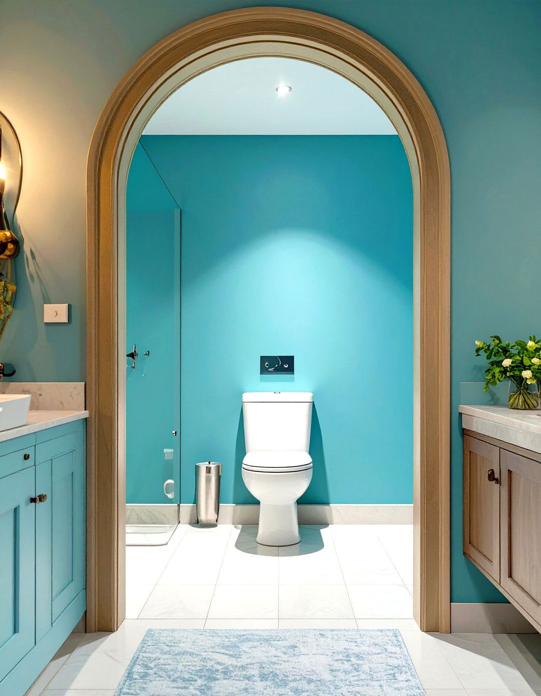 Water Closet with an Arched Doorway - 30 water closet ideas