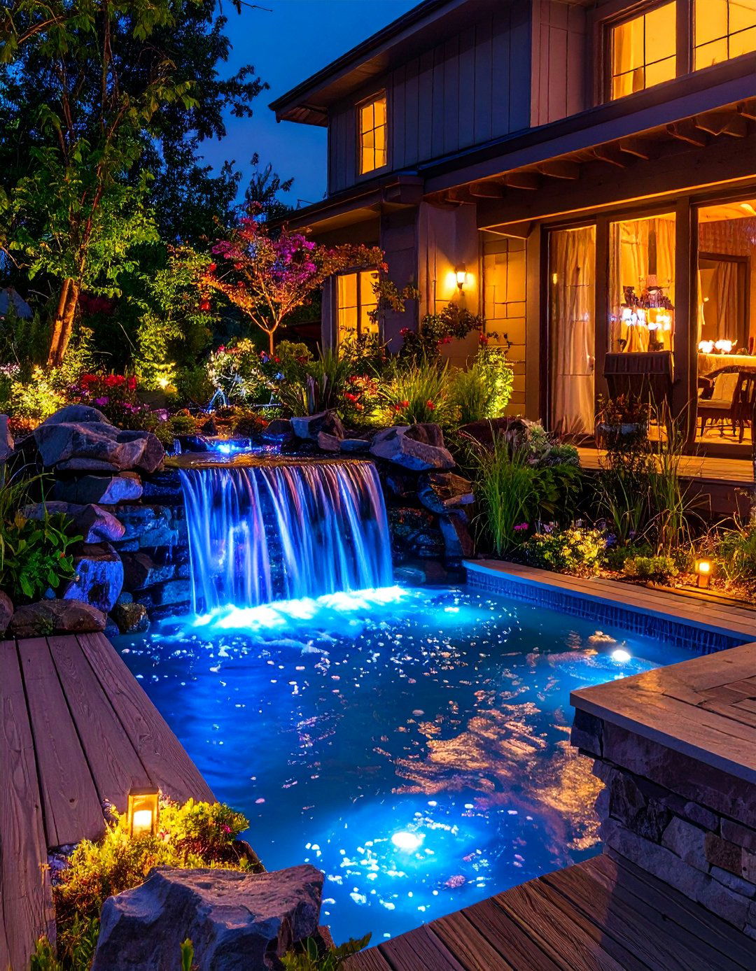Water Feature Lighting - 30 deck lighting ideas