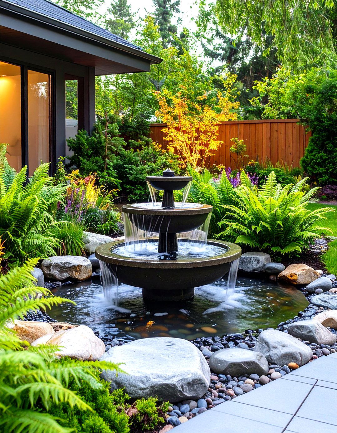 Water Feature Patio Extension - 30 patio extension ideas