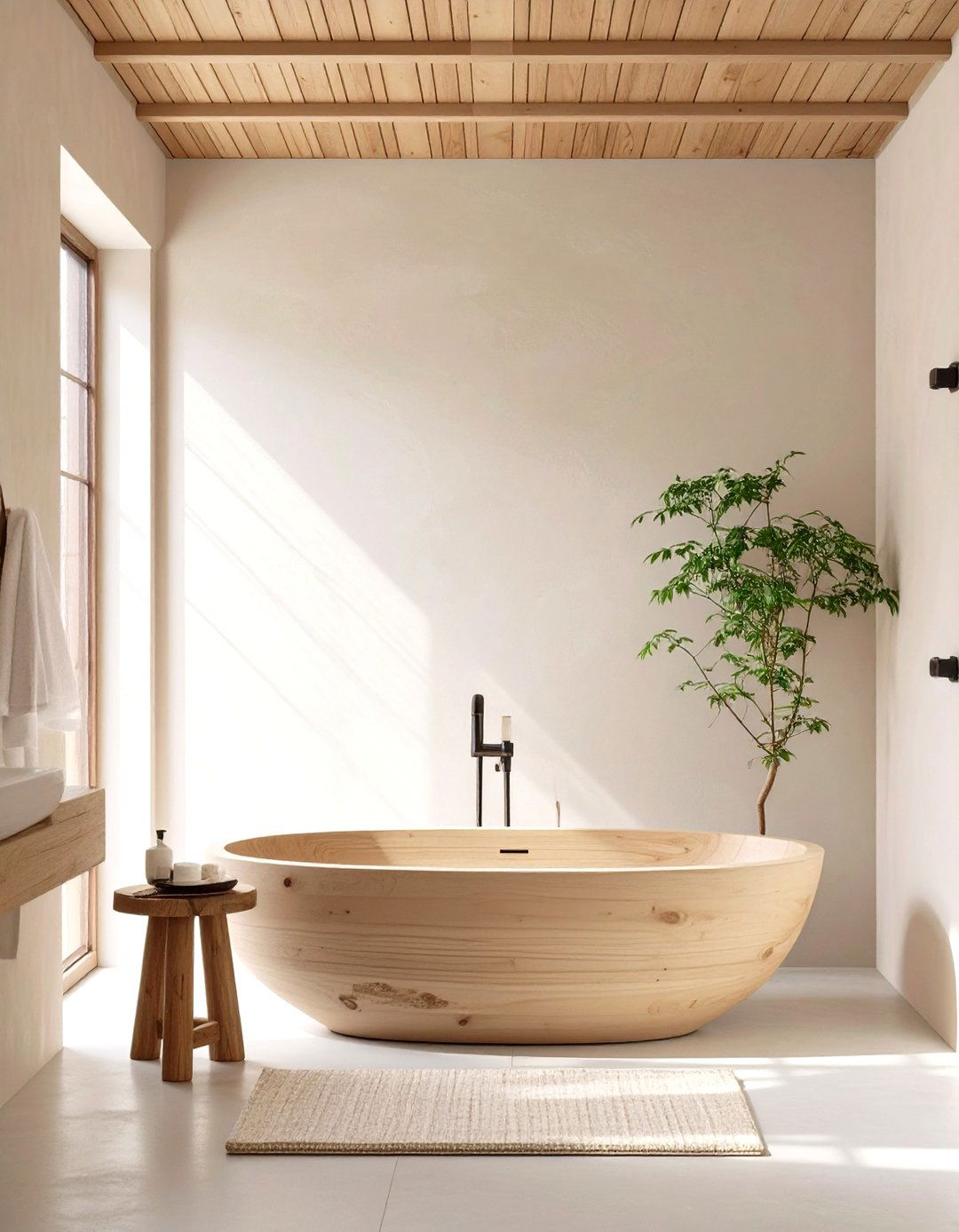 Water Resistant Plaster Walls - 30 japanese bathroom design ideas