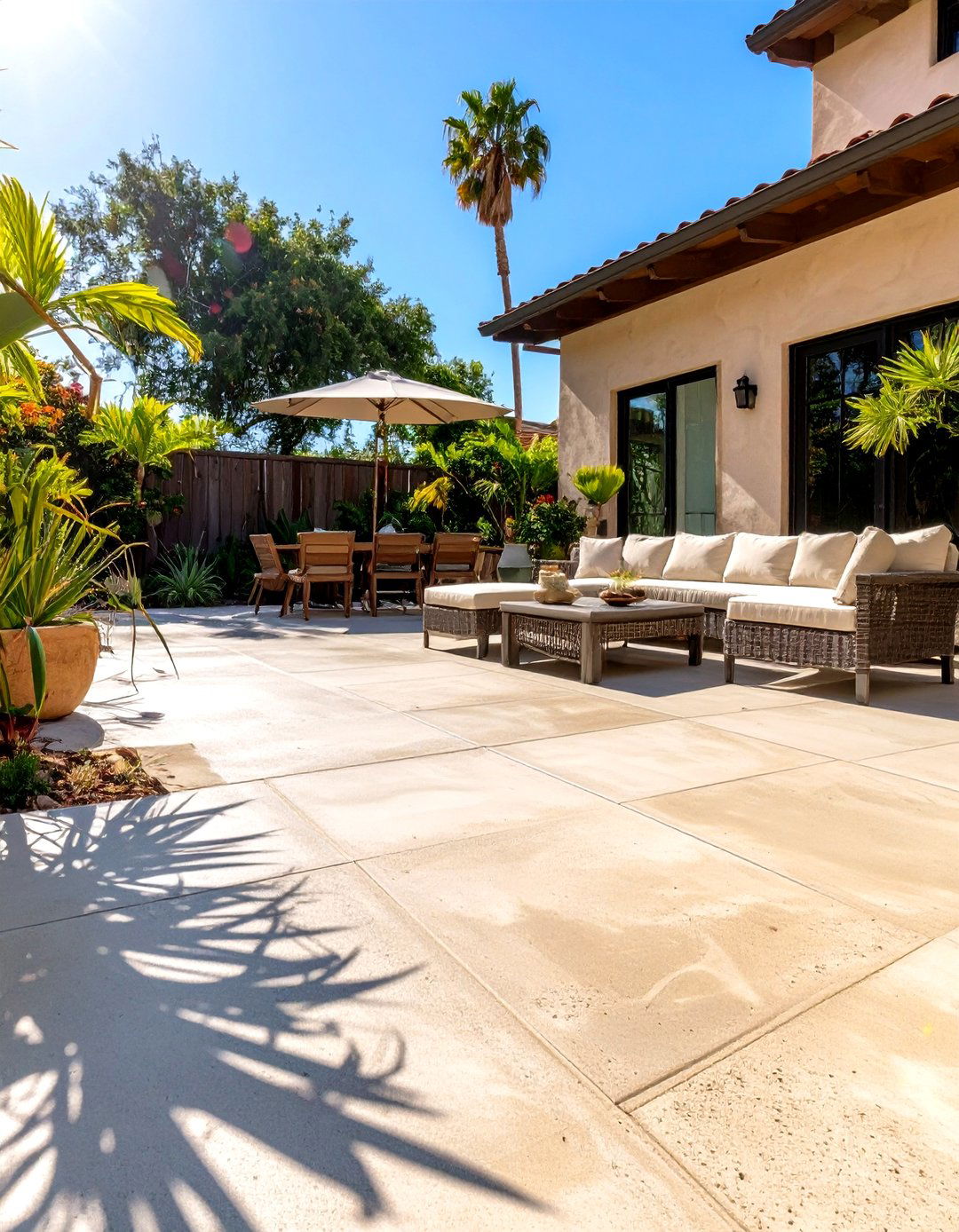 Water Washed Concrete Patio - 30 simple concrete patio ideas