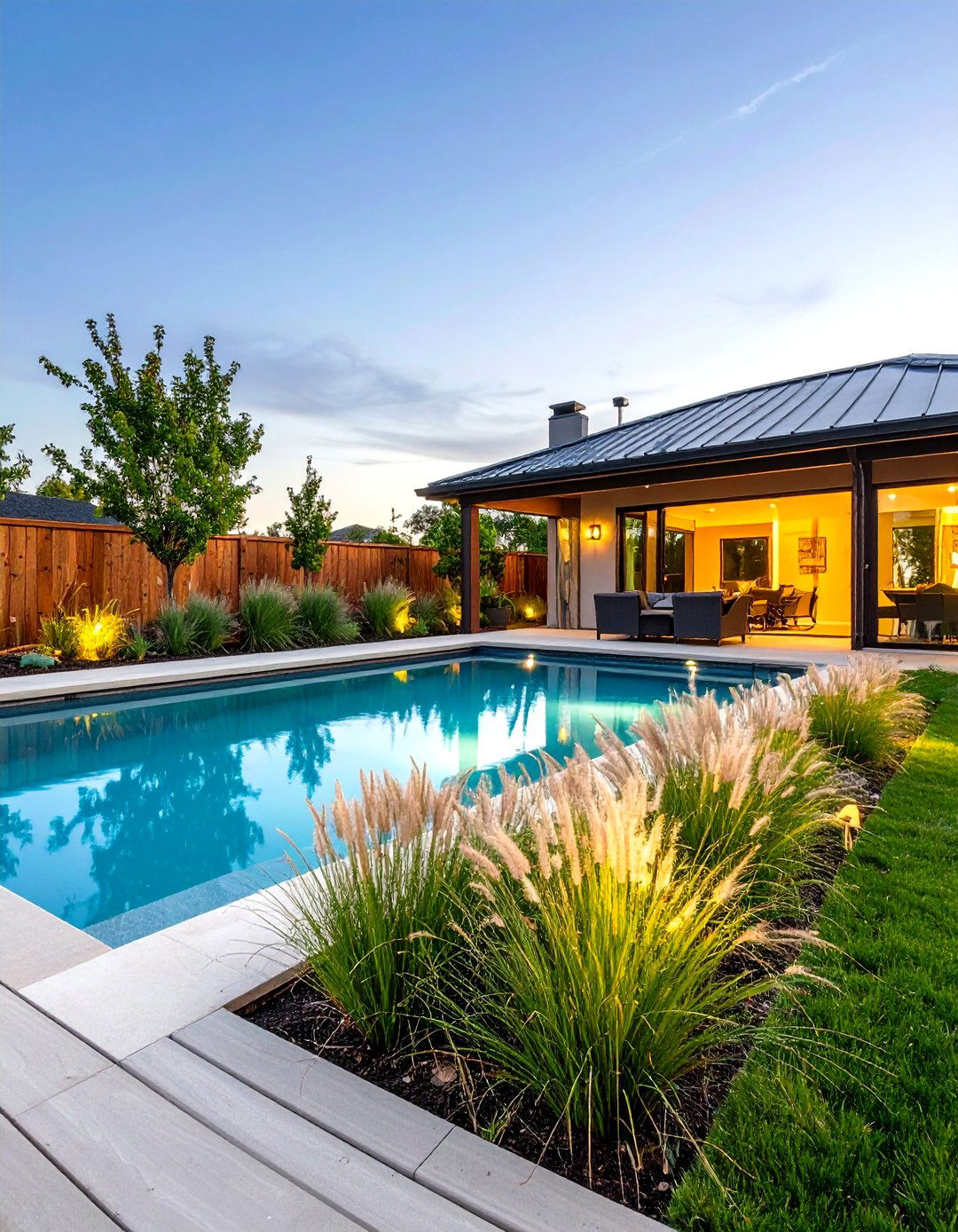 Water Wise Ornamental Grasses - 30 pool landscaping design ideas
