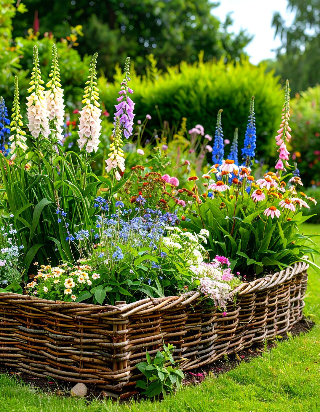 Wattle Raised Garden Bed - 30 raised garden ideas
