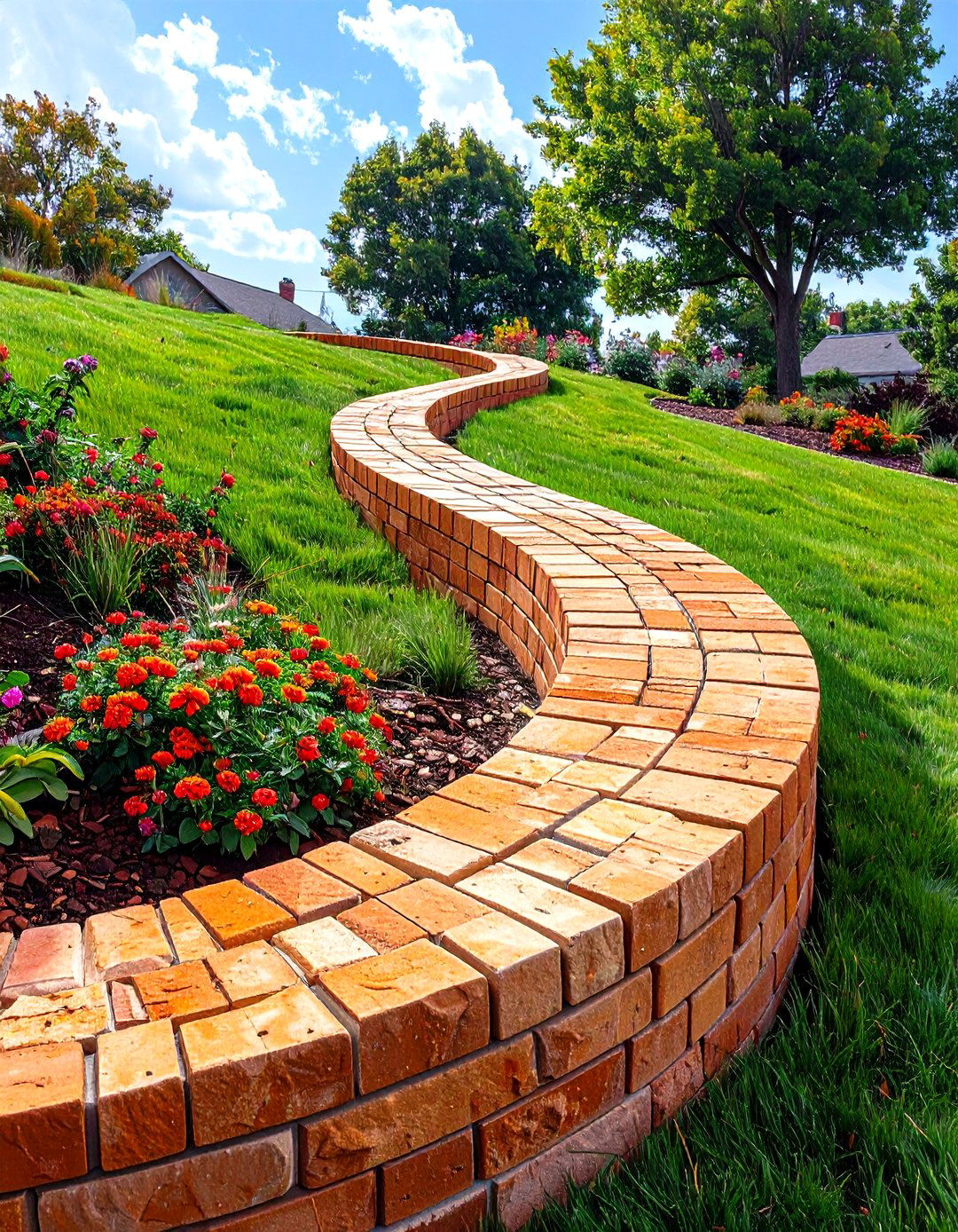 Wavy or Serpentine Retaining Wall