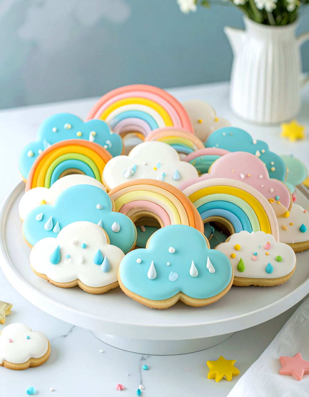 Weather Themed Sugar Cookies - 30 sprinkle baby shower ideas