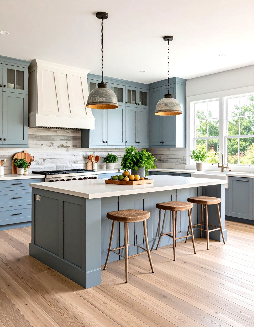 Weathered Gray Wood Backsplash - 30 rustic backsplash ideas