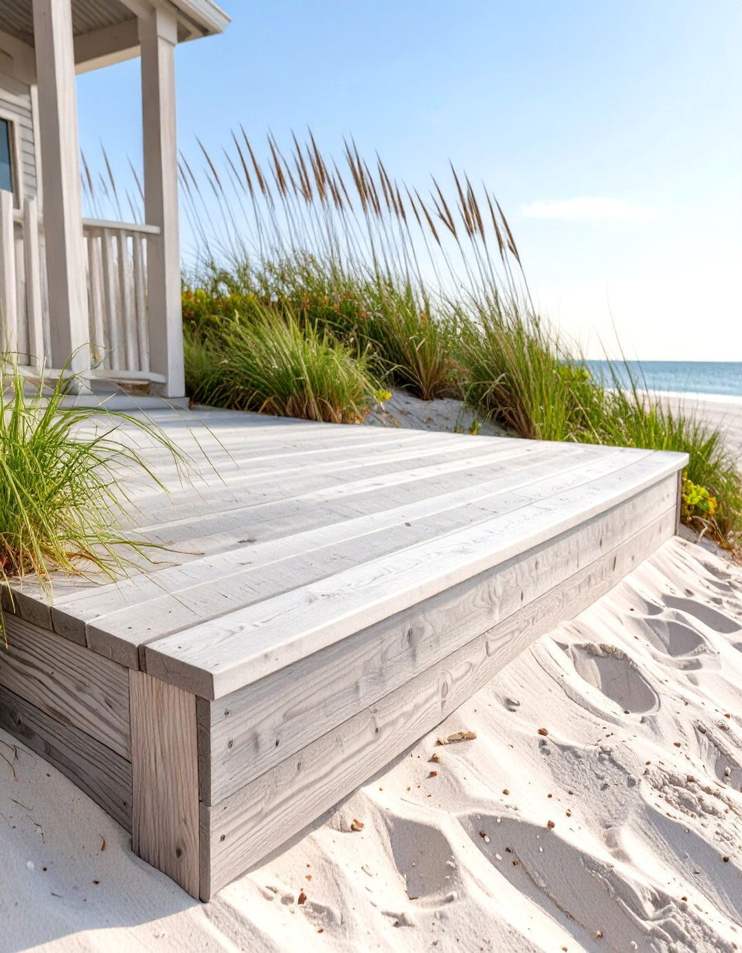Weathered Gray Wood Look - 30 horizontal deck skirting ideas