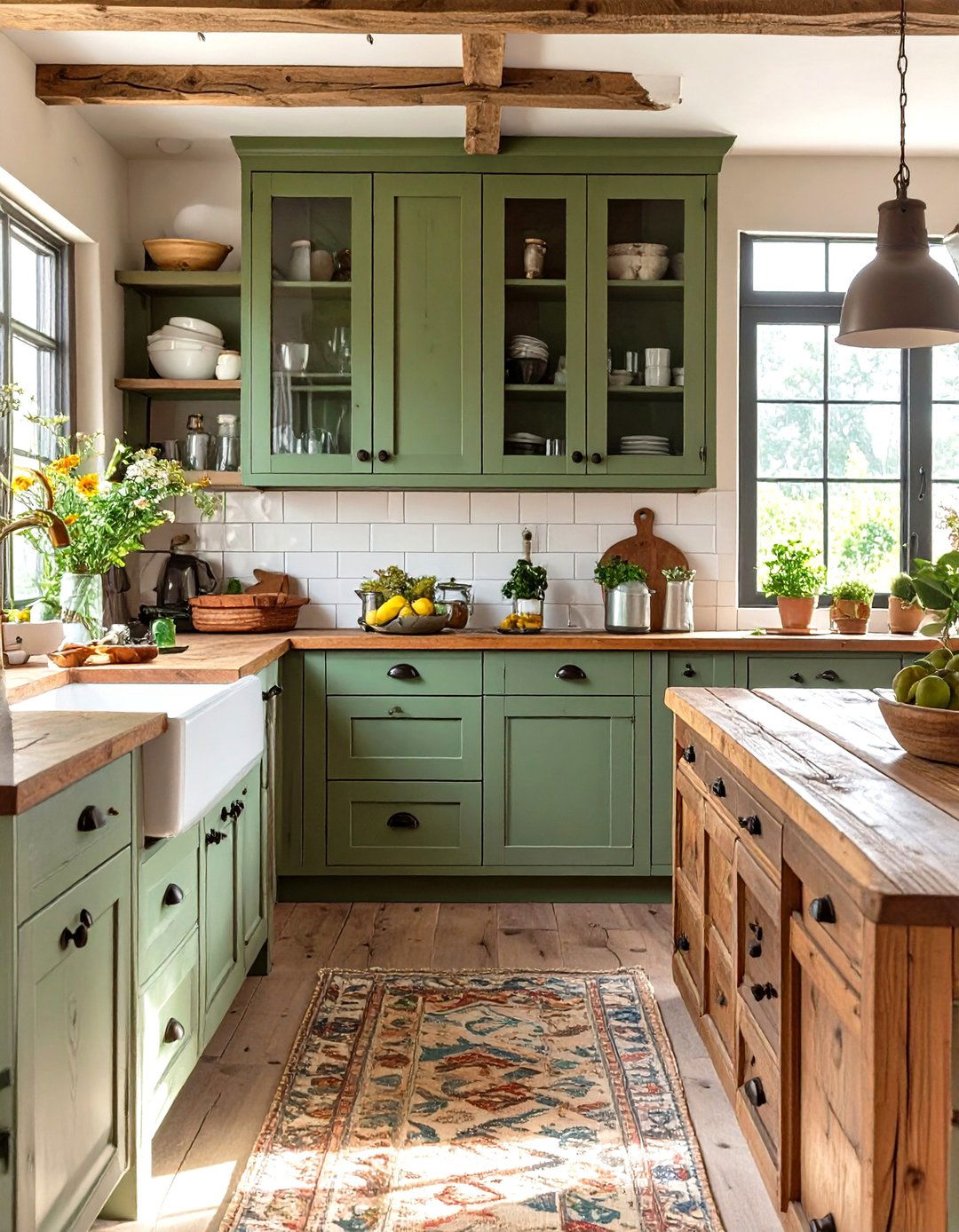 Weathered or Distressed Cabinet Finish - 30 small rustic kitchen ideas