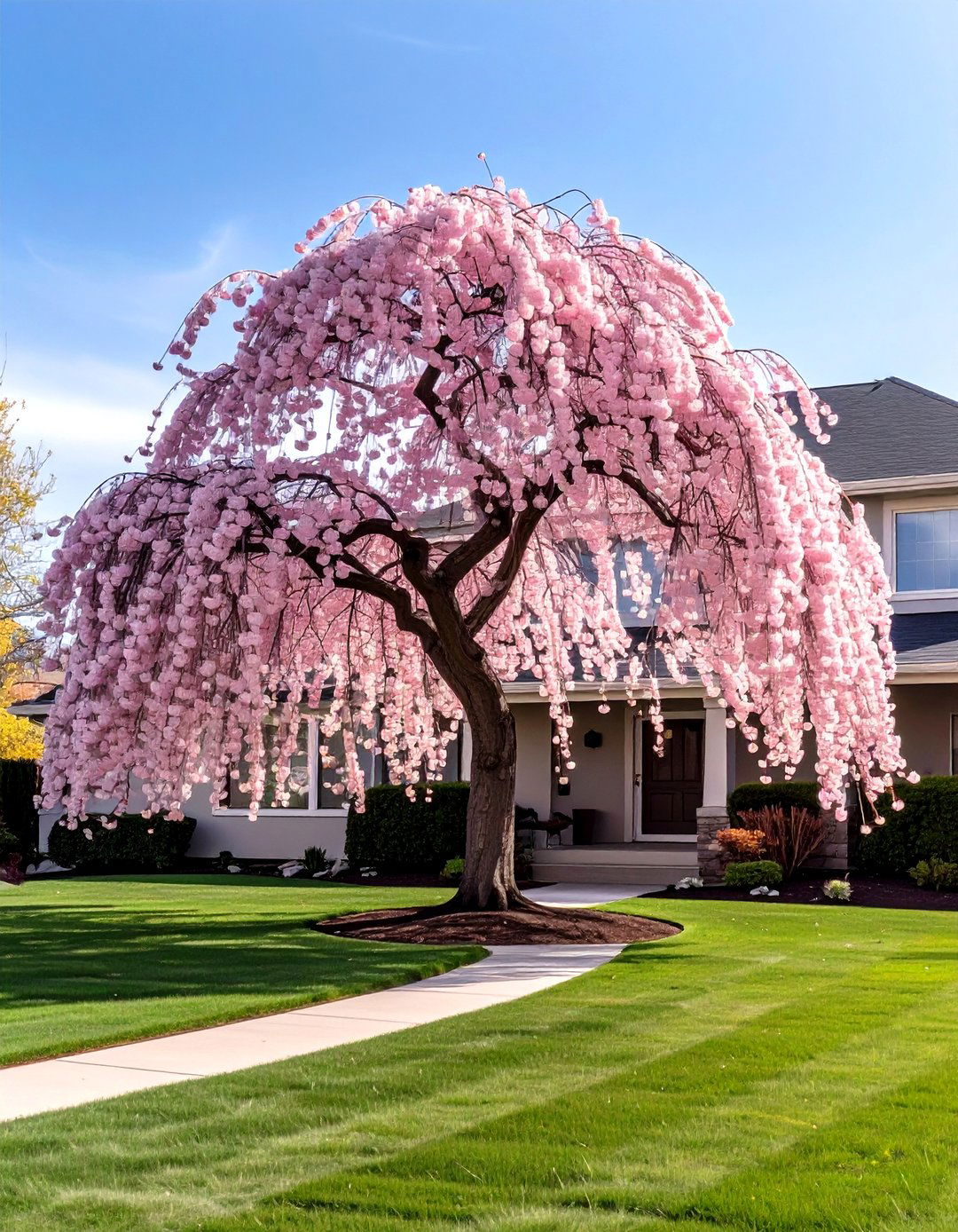 Weeping Cherry Tree Landscaping Focal Point - 30 tree landscaping ideas