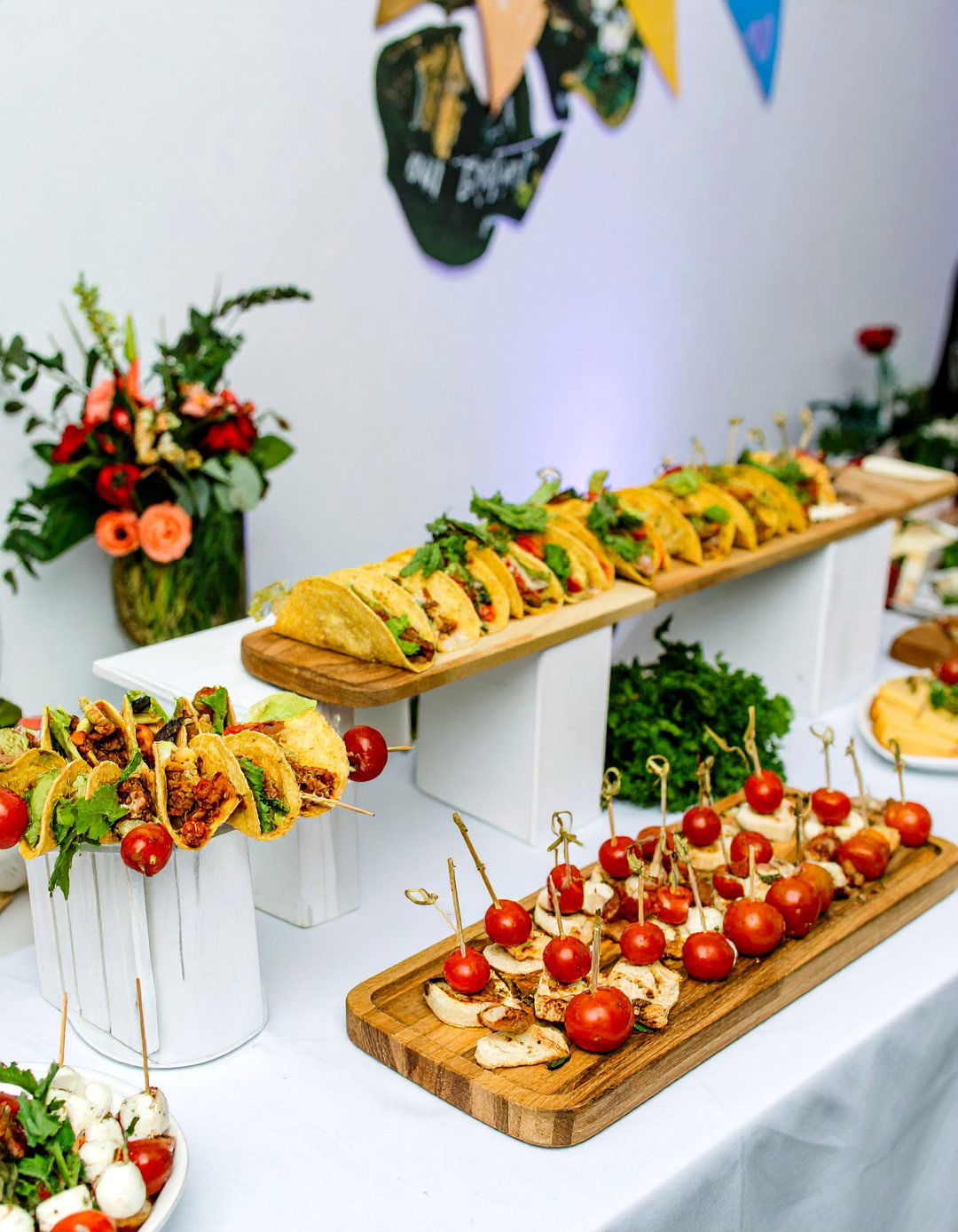 Welcome to the World International Food Stations - 30 baby shower food ideas girl