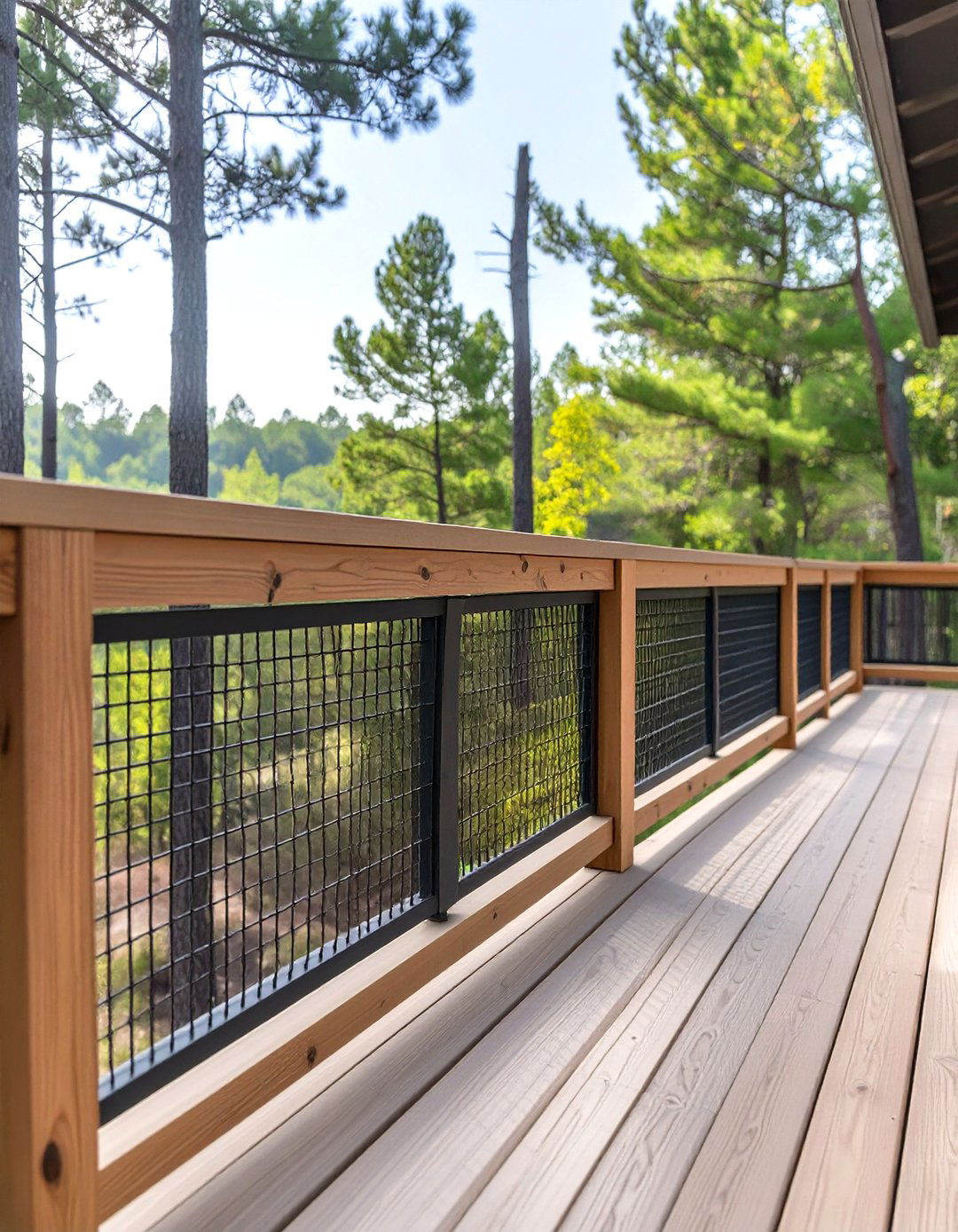 Weld Mesh Railing 30 Cheap Deck Railing Ideas for a Budget-Friendly Upgrade - We Love ...