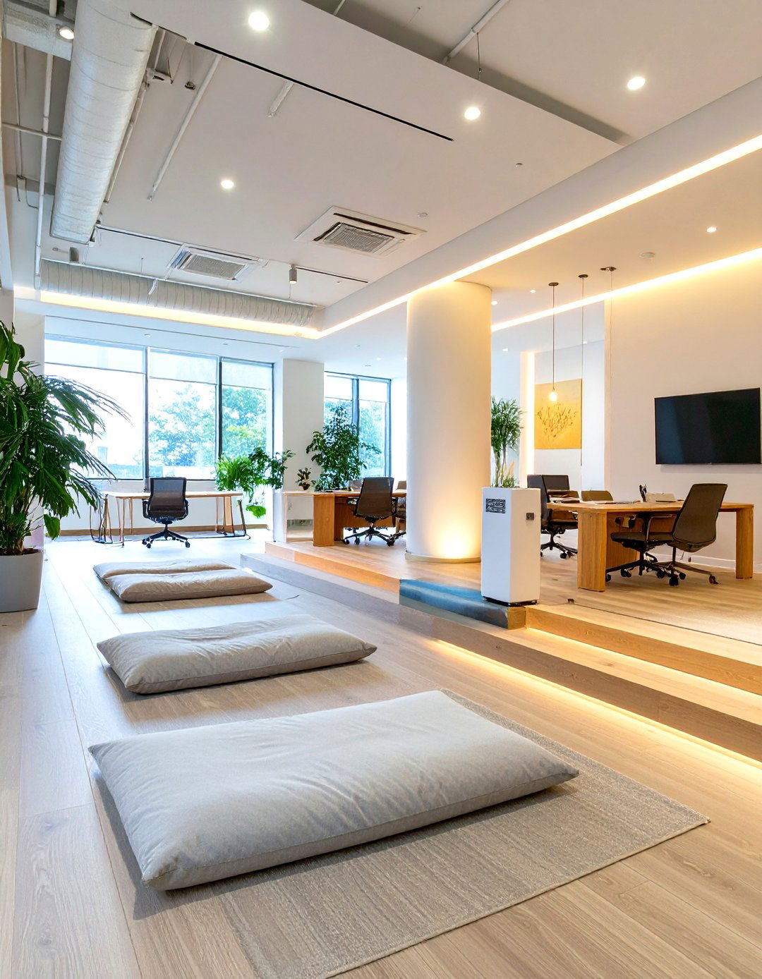 Wellness Focused Office Retreat - 30 modern office interior design ideas
