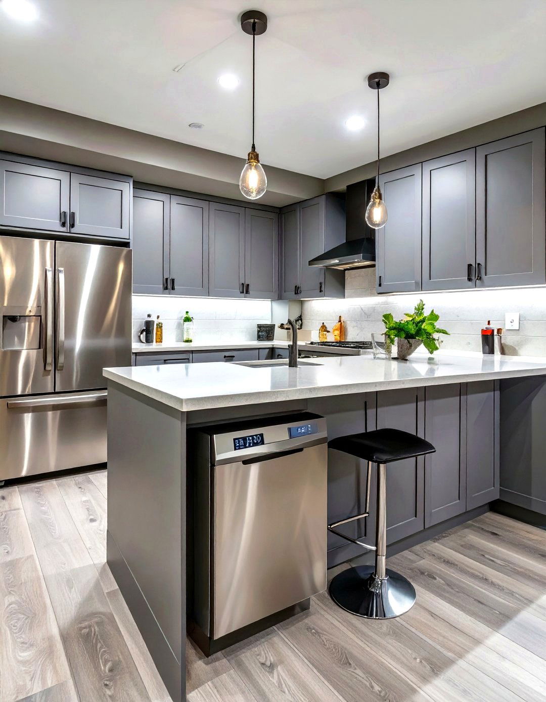 Wet Bar with Under Cabinet Appliances - 30 wet bar basement bar ideas
