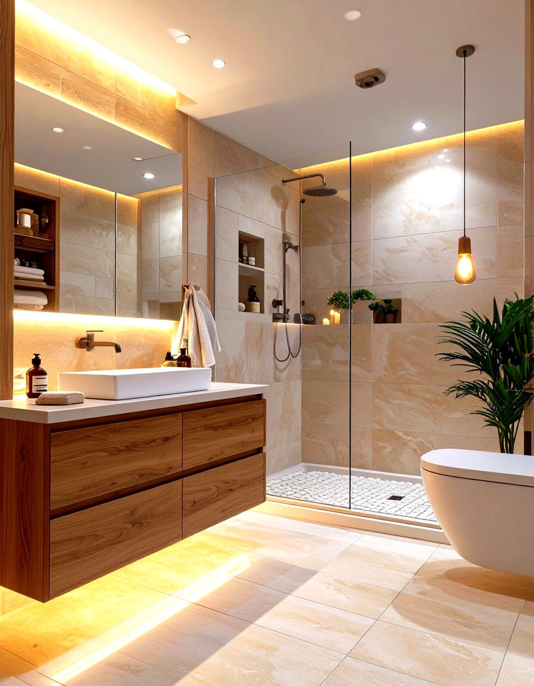 Wet Bathroom with Heated Floors - 30 wet bathroom ideas