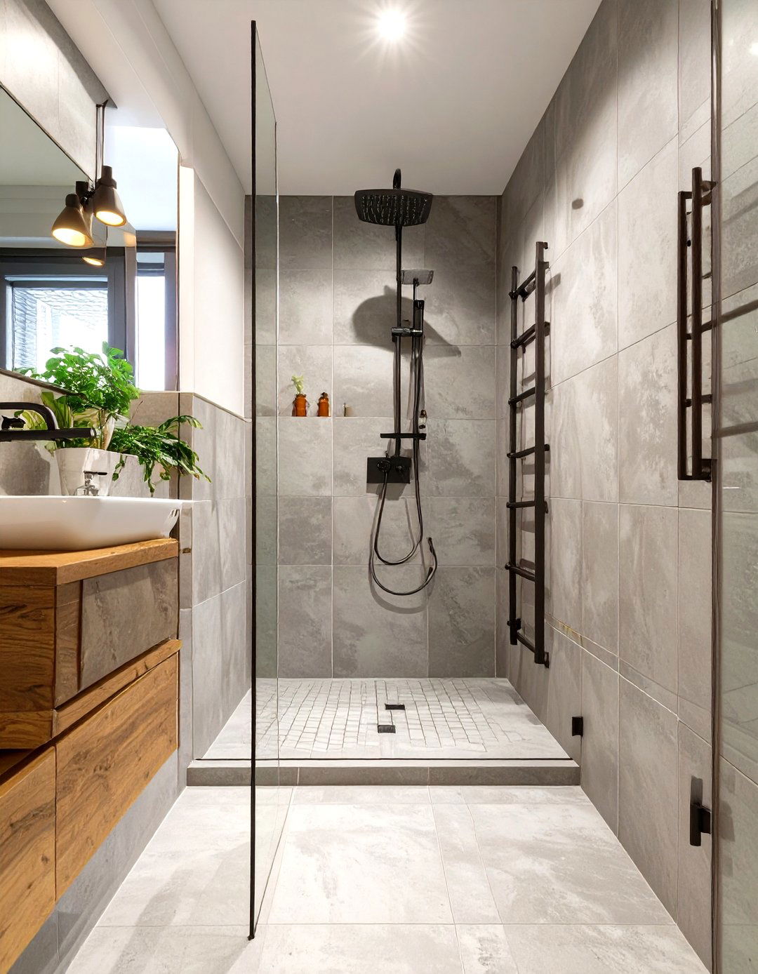 Wet Room Style Small Doorless Shower - 30 small doorless walk in shower ideas