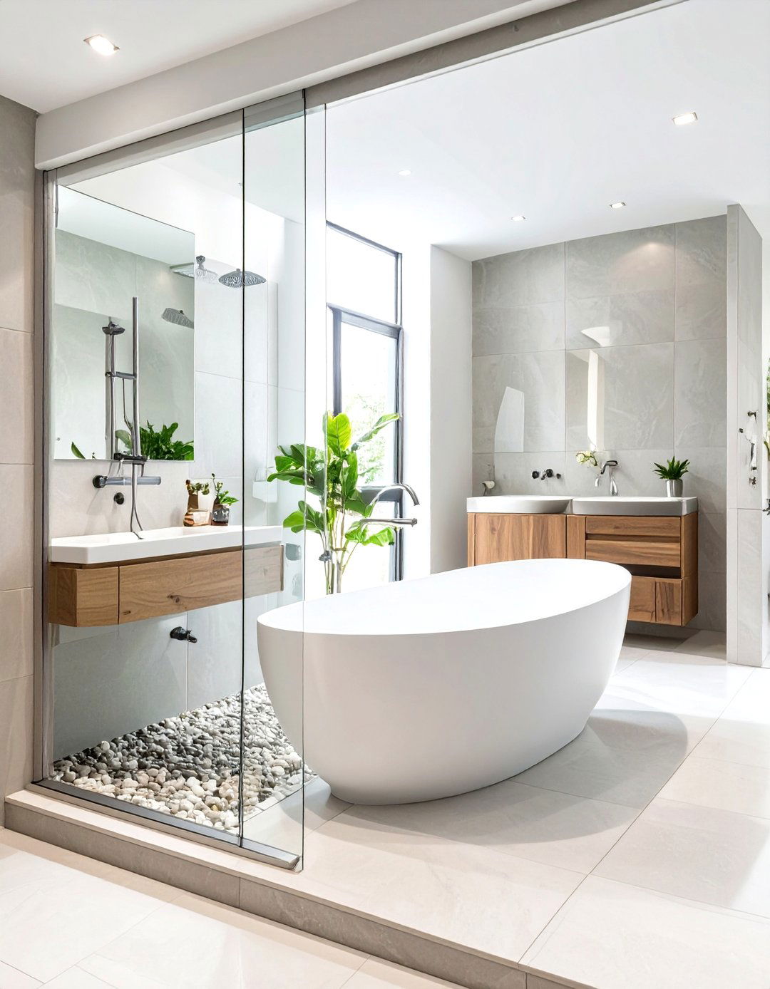 Wet Room With A Freestanding Bathtub - 30 wet room bathroom ideas