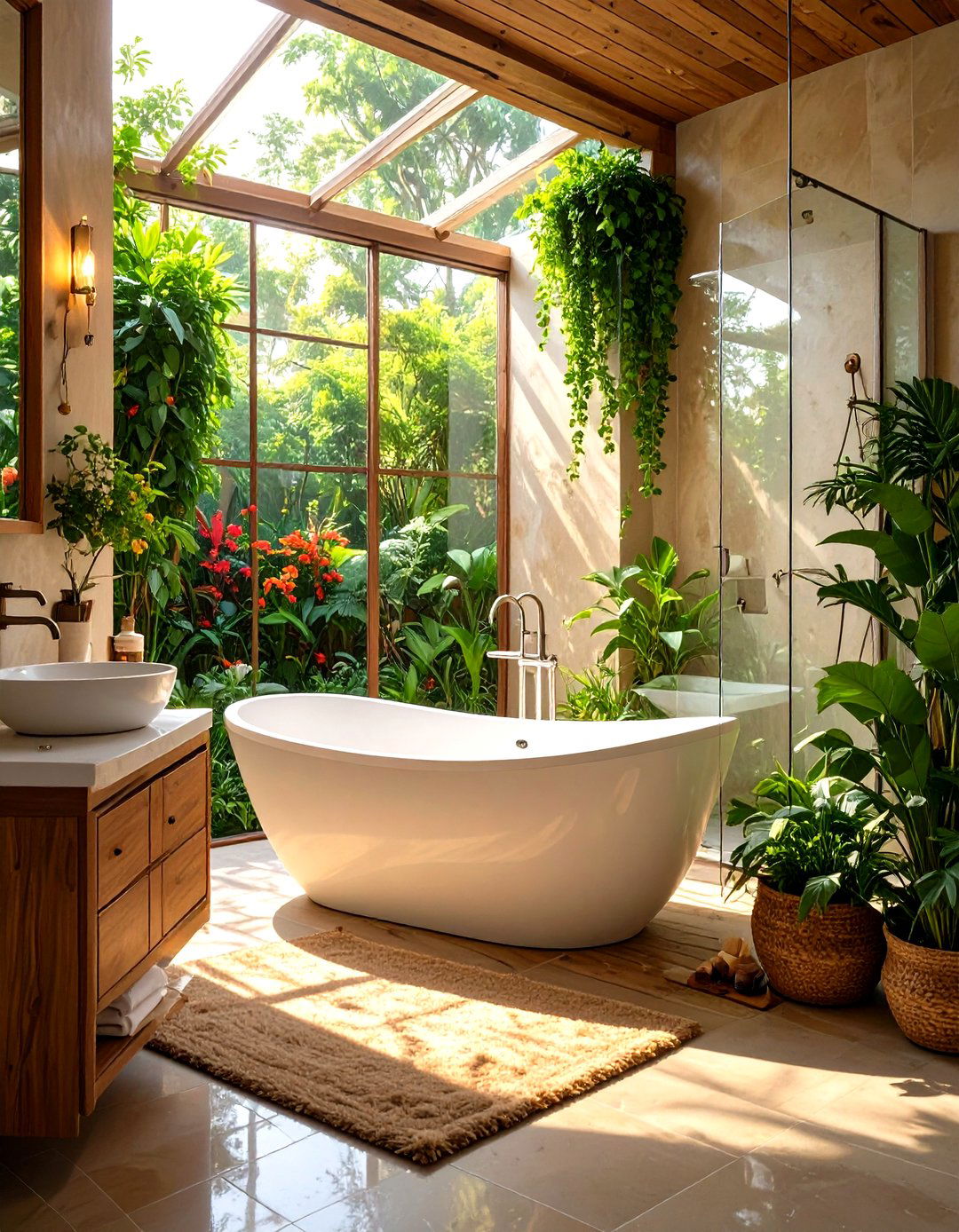 Wet Room with a Tub - 30 small bathroom ideas with tub