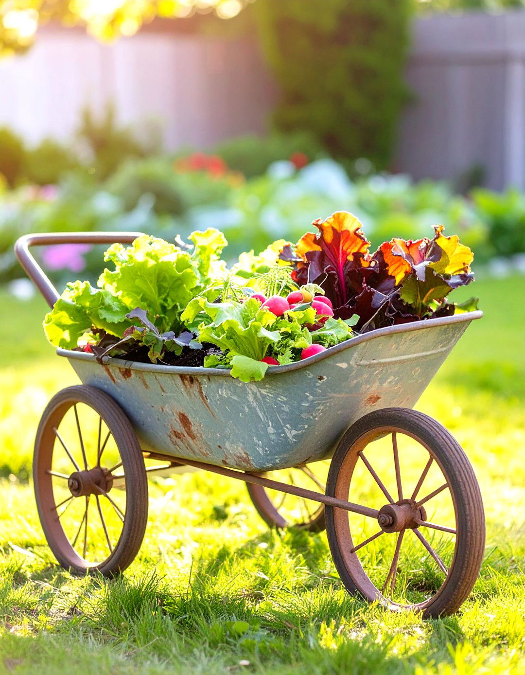 Wheelbarrow Small Vegetable Garden - 30 small vegetable garden ideas