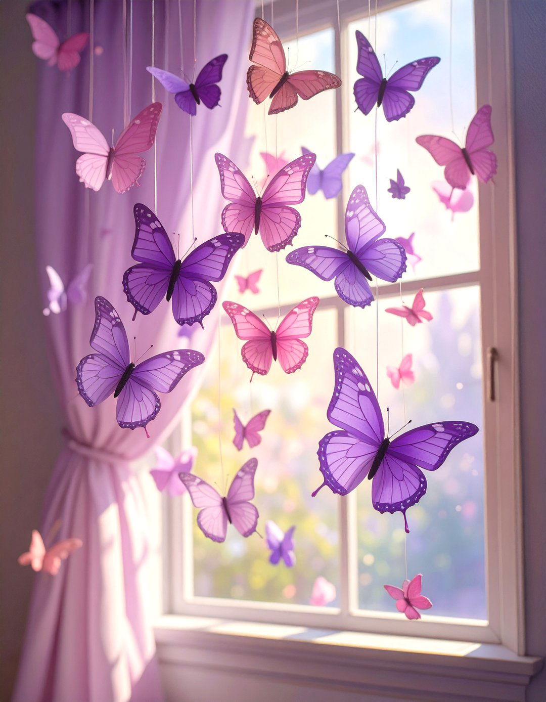 Whimsical Butterfly Garland - 30 unique baby shower decoration ideas
