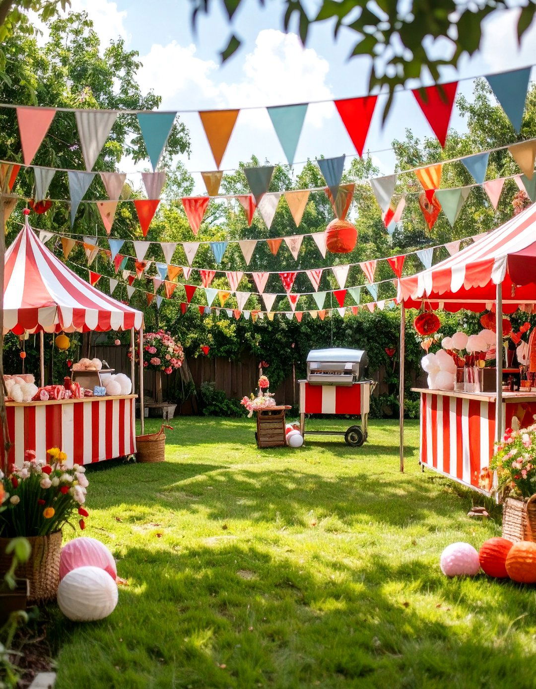 Whimsical Carnival Celebration - 30 backyard sweet 16 party ideas at home