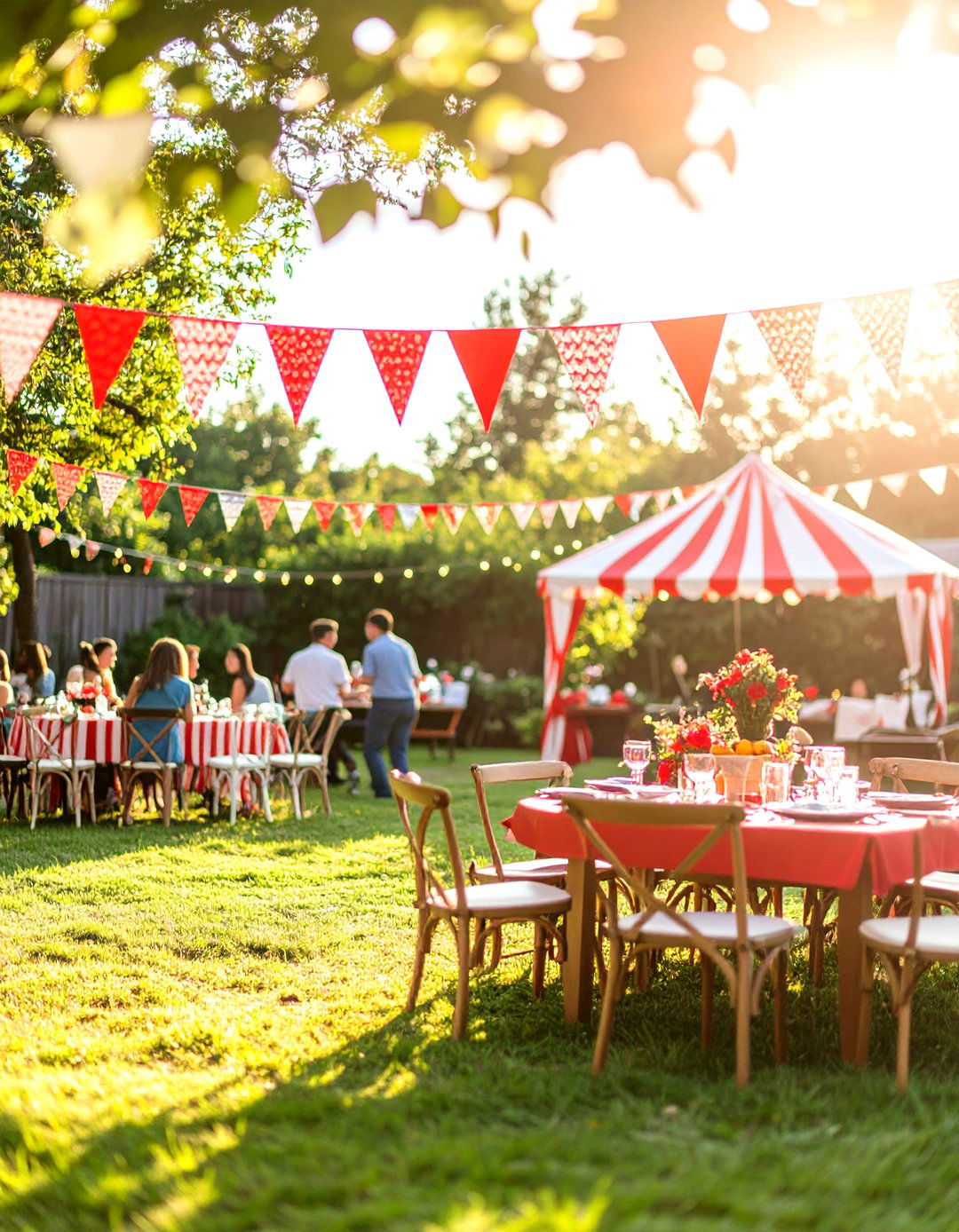 Whimsical Carnival Theme - 30 backyard engagement party ideas