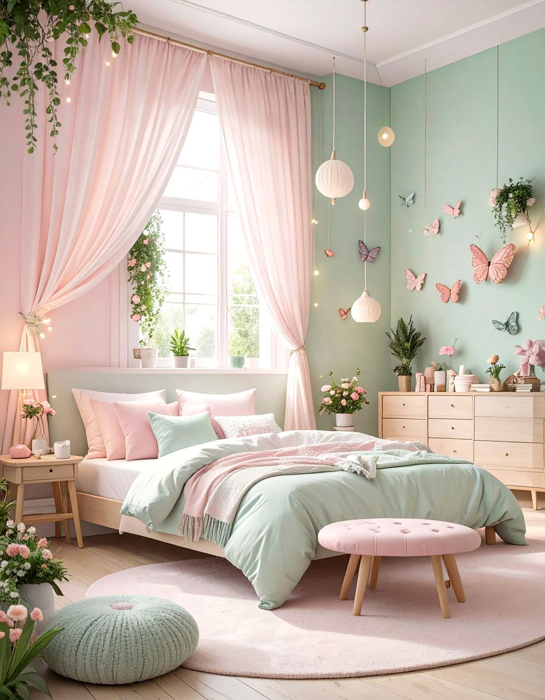 Whimsical Fairy Garden Toddler Girl Bedroom - 30 toddler girl bedroom ideas