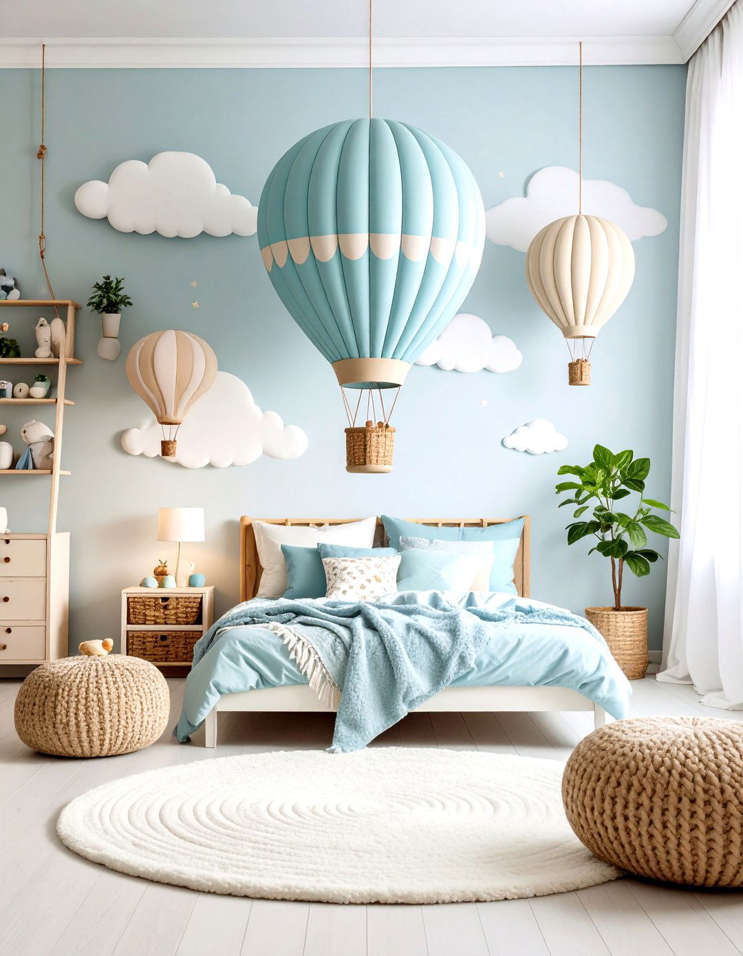 Whimsical Hot Air Balloon Bedroom - 30 little girls bedroom ideas