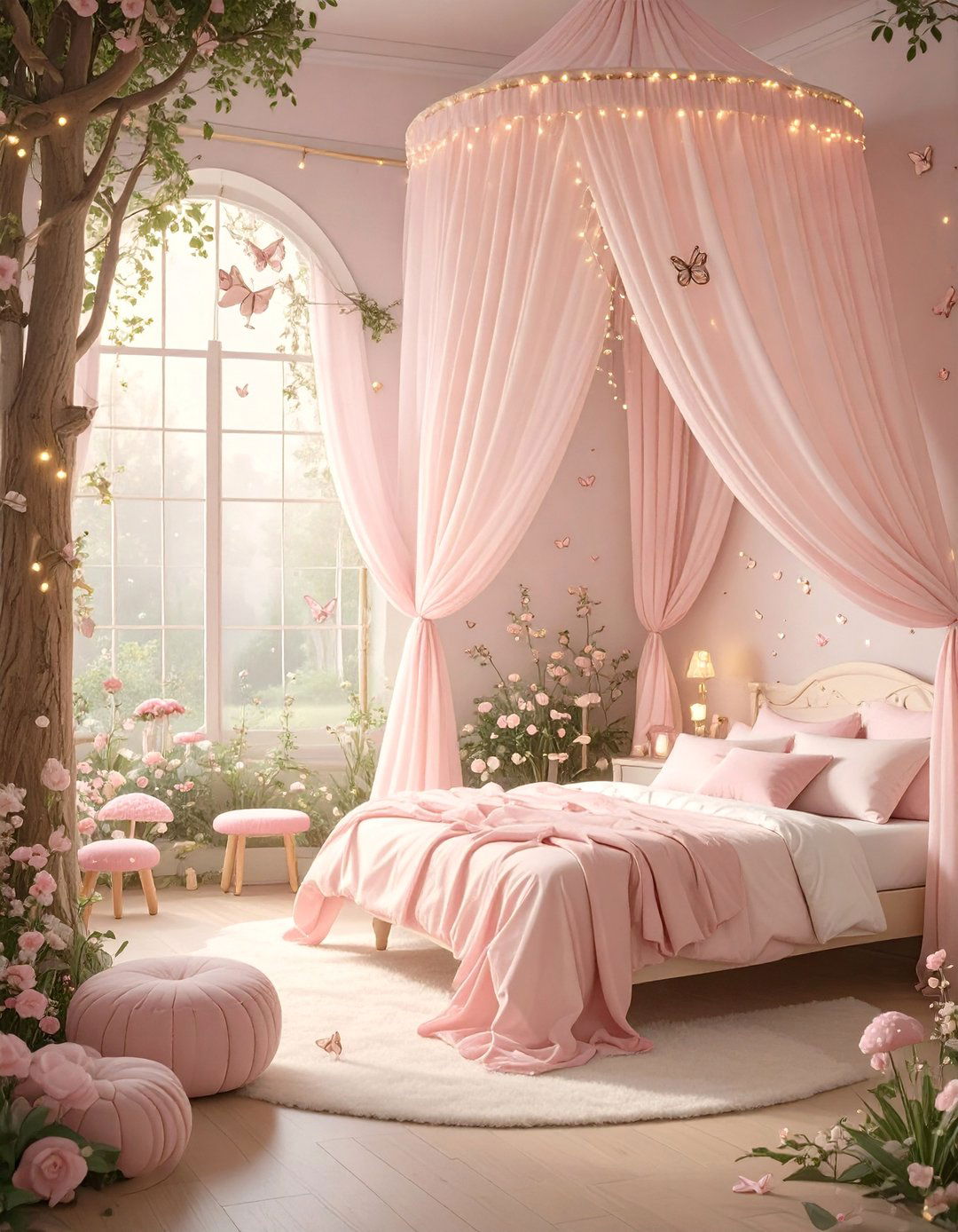 Whimsical Pink Fairy Tale Bedroom - 30 cute pink girl bedroom design ideas