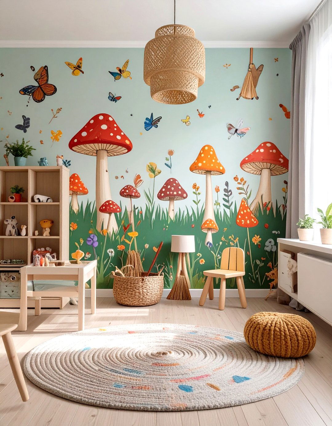 Whimsical Storybook Broom Wallpaper - 30 broom wallpaper ideas