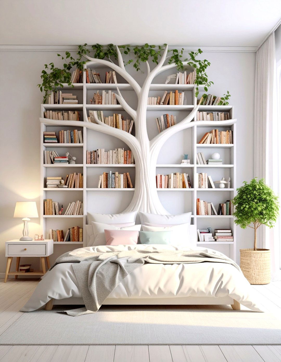 Whimsical Tree Bookshelf Princess Bedroom - 30 princess bedroom ideas
