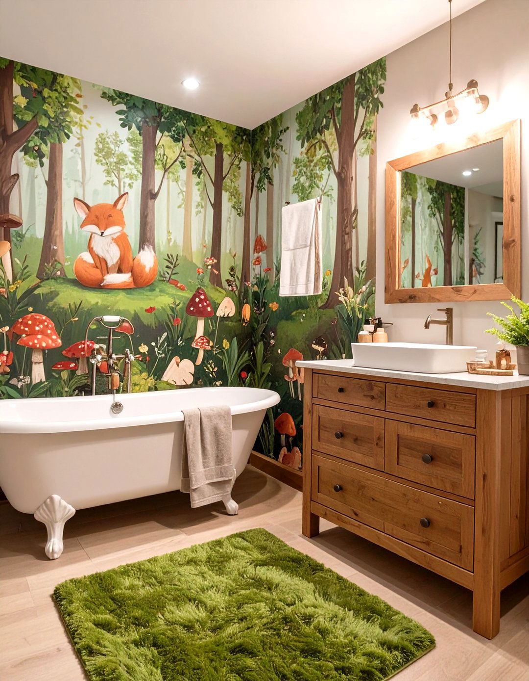 Whimsical Woodland Bathroom - 30 girls bathroom ideas