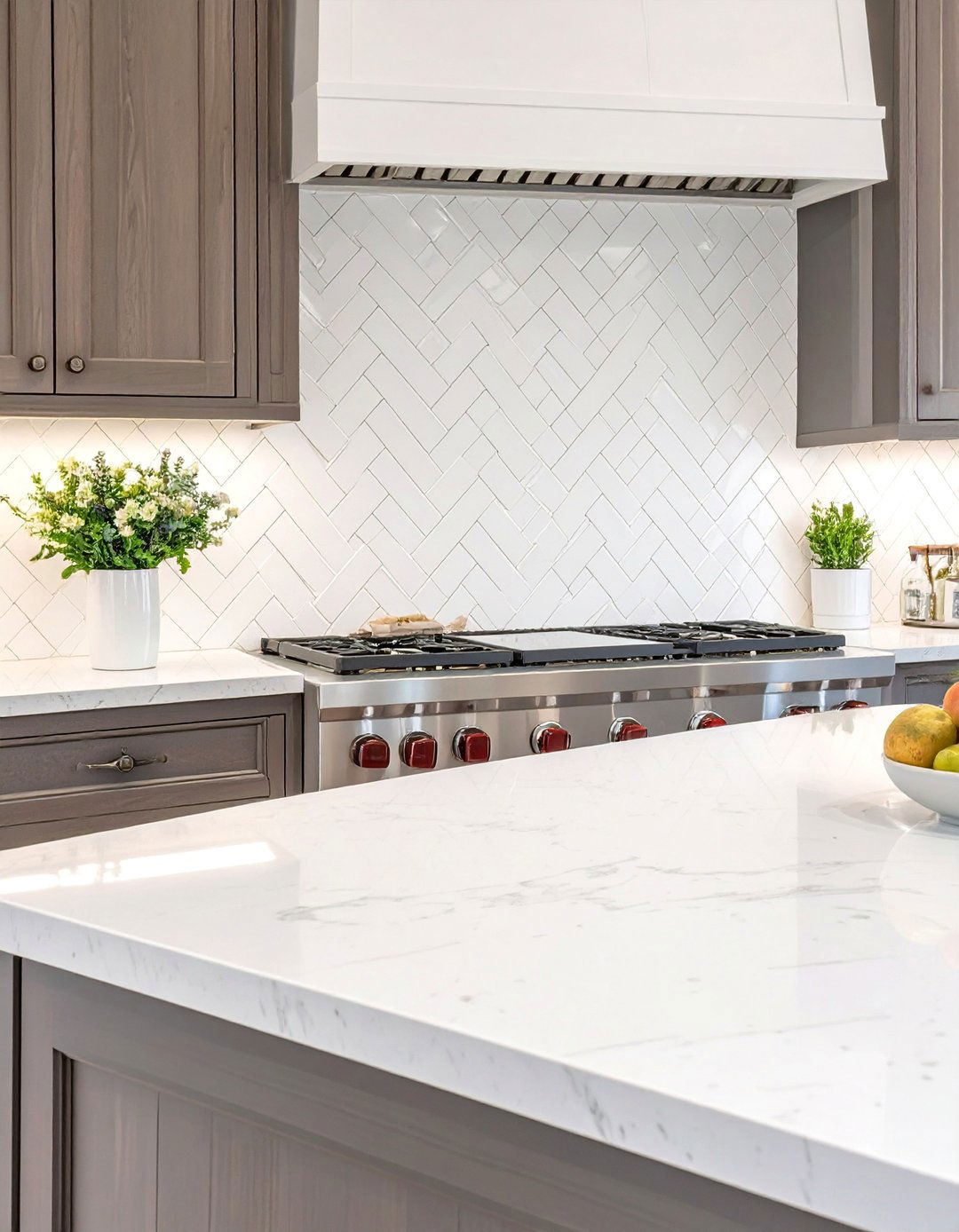 White Basketweave Tile Backsplash - 30 white kitchen backsplash ideas