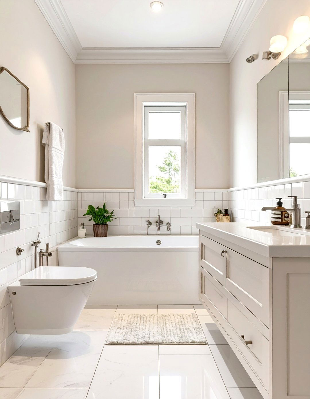 White Bathroom with a Clawfoot Tub - 30 small white bathroom ideas