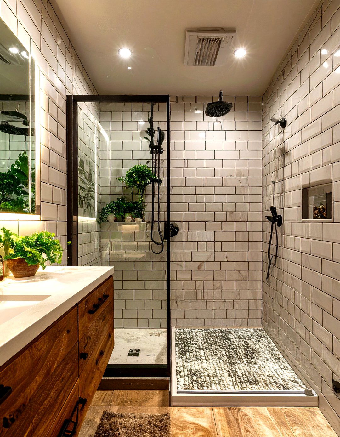 White Diamond Pattern Tiles - 30 white bathroom tile ideas