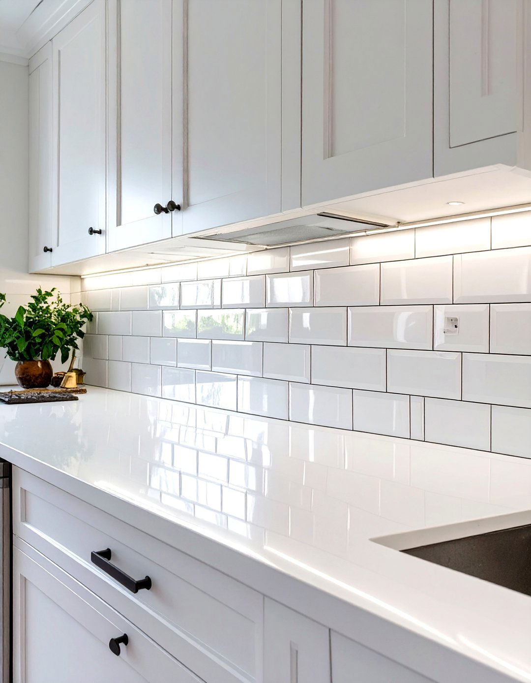 White Glass Subway Tile Backsplash - 30 white backsplash ideas