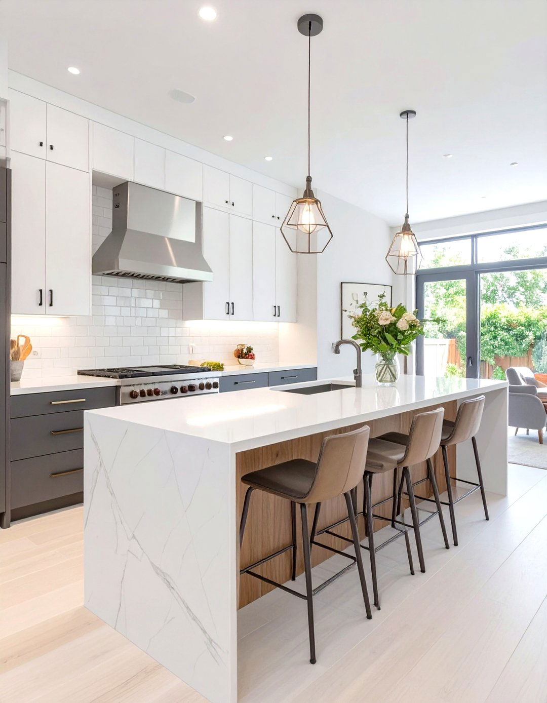 White Large Format Tile Backsplash - 30 white kitchen backsplash ideas