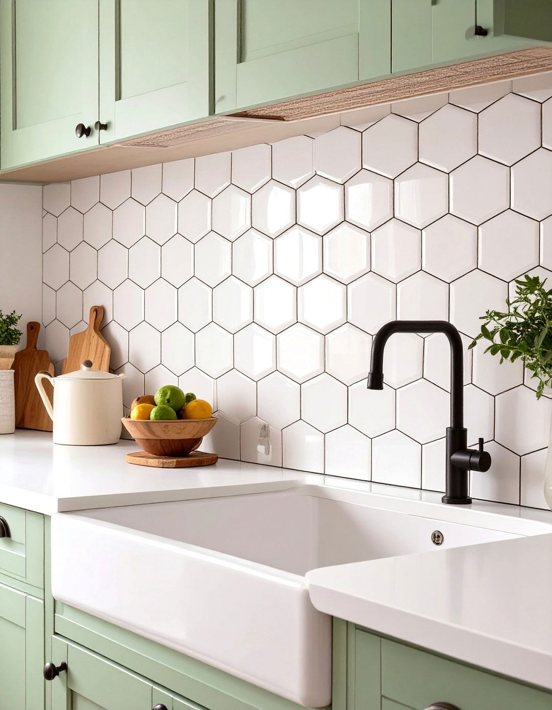 White Penny Tile Backsplash - 30 white kitchen backsplash ideas