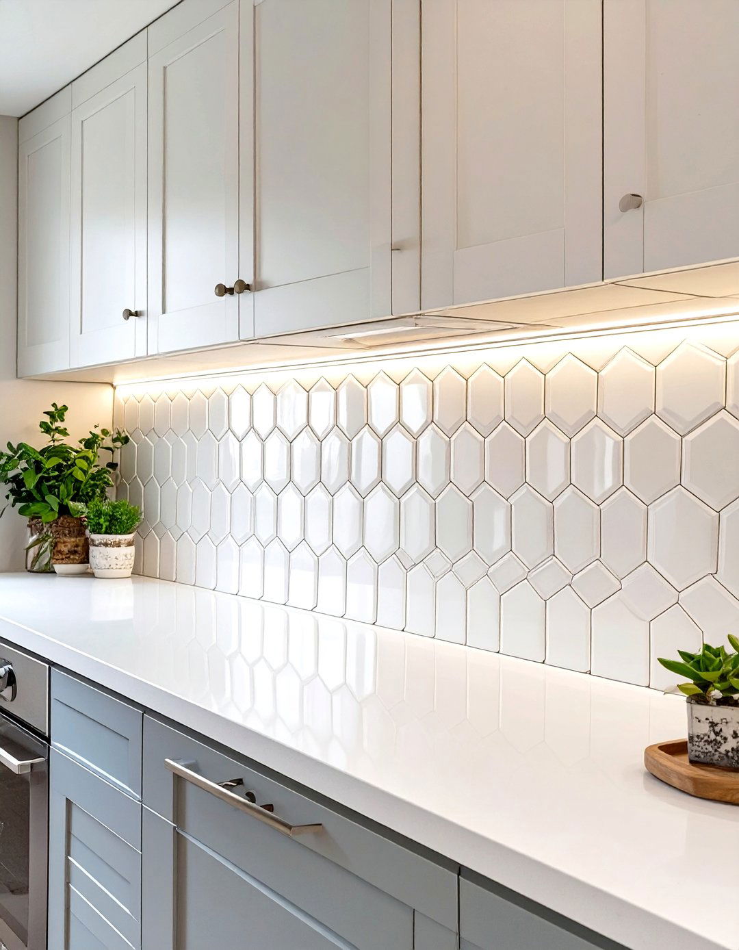 White Picket Fence Tile Backsplash - 30 white backsplash ideas